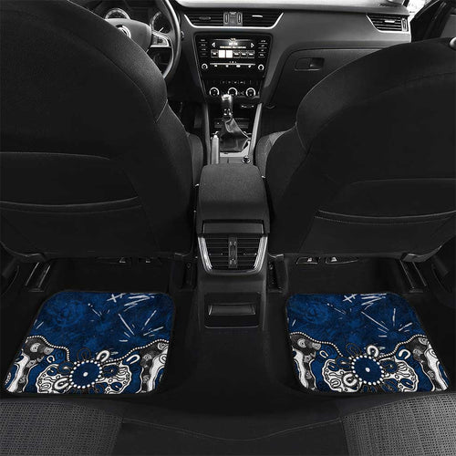 Personalized Geelong Cats Car Mats Aboriginal Dot Painting Graffiti Style