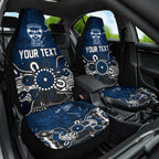 Personalized Geelong Cats Car Seat Cover Aboriginal Dot Painting Graffiti Style