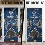 Personalized Geelong Cats Door Cover Aboriginal Dot Painting Graffiti Style