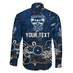 Personalized Geelong Cats Family Matching Summer Maxi Dress and Hawaiian Shirt Aboriginal Dot Painting Graffiti Style