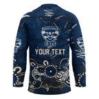 Personalized Geelong Cats Hockey Jersey Aboriginal Dot Painting Graffiti Style
