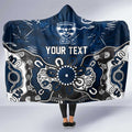 Personalized Geelong Cats Hooded Blanket Aboriginal Dot Painting Graffiti Style