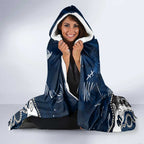 Personalized Geelong Cats Hooded Blanket Aboriginal Dot Painting Graffiti Style