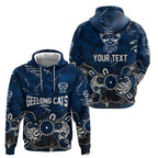 Personalized Geelong Cats Hoodie Aboriginal Dot Painting Graffiti Style