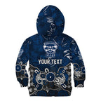 Personalized Geelong Cats Kid Hoodie Aboriginal Dot Painting Graffiti Style
