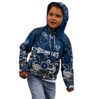 Personalized Geelong Cats Kid Hoodie Aboriginal Dot Painting Graffiti Style
