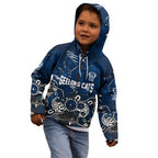 Personalized Geelong Cats Kid Hoodie Aboriginal Dot Painting Graffiti Style