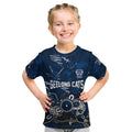 Personalized Geelong Cats Kid T Shirt Aboriginal Dot Painting Graffiti Style