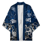 Personalized Geelong Cats Kimono Aboriginal Dot Painting Graffiti Style