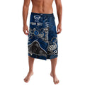 Personalized Geelong Cats Lavalava Aboriginal Dot Painting Graffiti Style