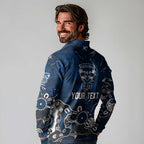 Personalized Geelong Cats Long Sleeve Polo Shirt Aboriginal Dot Painting Graffiti Style