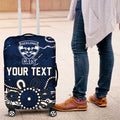 Personalized Geelong Cats Luggage Cover Aboriginal Dot Painting Graffiti Style