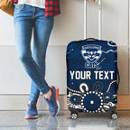 Personalized Geelong Cats Luggage Cover Aboriginal Dot Painting Graffiti Style
