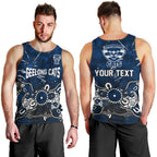Personalized Geelong Cats Men Tank Top Aboriginal Dot Painting Graffiti Style