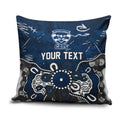 Personalized Geelong Cats Pillow Cover Aboriginal Dot Painting Graffiti Style