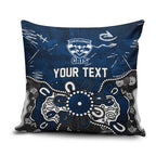 Personalized Geelong Cats Pillow Cover Aboriginal Dot Painting Graffiti Style