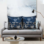 Personalized Geelong Cats Pillow Cover Aboriginal Dot Painting Graffiti Style