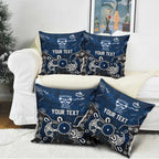 Personalized Geelong Cats Pillow Cover Aboriginal Dot Painting Graffiti Style