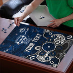 Personalized Geelong Cats Puzzle Aboriginal Dot Painting Graffiti Style