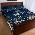 Personalized Geelong Cats Quilt Bed Set Aboriginal Dot Painting Graffiti Style