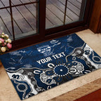 Personalized Geelong Cats Rubber Doormat Aboriginal Dot Painting Graffiti Style
