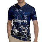 Personalized Geelong Cats Rugby Jersey Aboriginal Dot Painting Graffiti Style