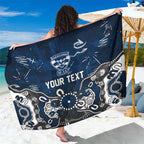 Personalized Geelong Cats Sarong Aboriginal Dot Painting Graffiti Style