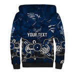 Personalized Geelong Cats Sherpa Hoodie Aboriginal Dot Painting Graffiti Style