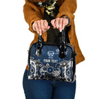 Personalized Geelong Cats Shoulder Handbag Aboriginal Dot Painting Graffiti Style
