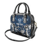 Personalized Geelong Cats Shoulder Handbag Aboriginal Dot Painting Graffiti Style