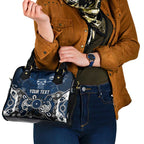 Personalized Geelong Cats Shoulder Handbag Aboriginal Dot Painting Graffiti Style