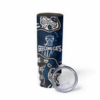 Personalized Geelong Cats Skinny Tumbler Aboriginal Dot Painting Graffiti Style