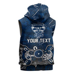 Personalized Geelong Cats Sleeveless Hoodie Aboriginal Dot Painting Graffiti Style