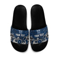 Personalized Geelong Cats Slide Sandals Aboriginal Dot Painting Graffiti Style
