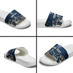 Personalized Geelong Cats Slide Sandals Aboriginal Dot Painting Graffiti Style