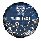 Personalized Geelong Cats Spare Tire Cover Aboriginal Dot Painting Graffiti Style