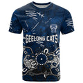 Personalized Geelong Cats T Shirt Aboriginal Dot Painting Graffiti Style