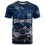 Personalized Geelong Cats T Shirt Aboriginal Dot Painting Graffiti Style