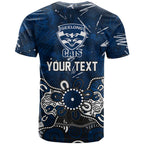 Personalized Geelong Cats T Shirt Aboriginal Dot Painting Graffiti Style