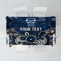 Personalized Geelong Cats Tablecloth Aboriginal Dot Painting Graffiti Style