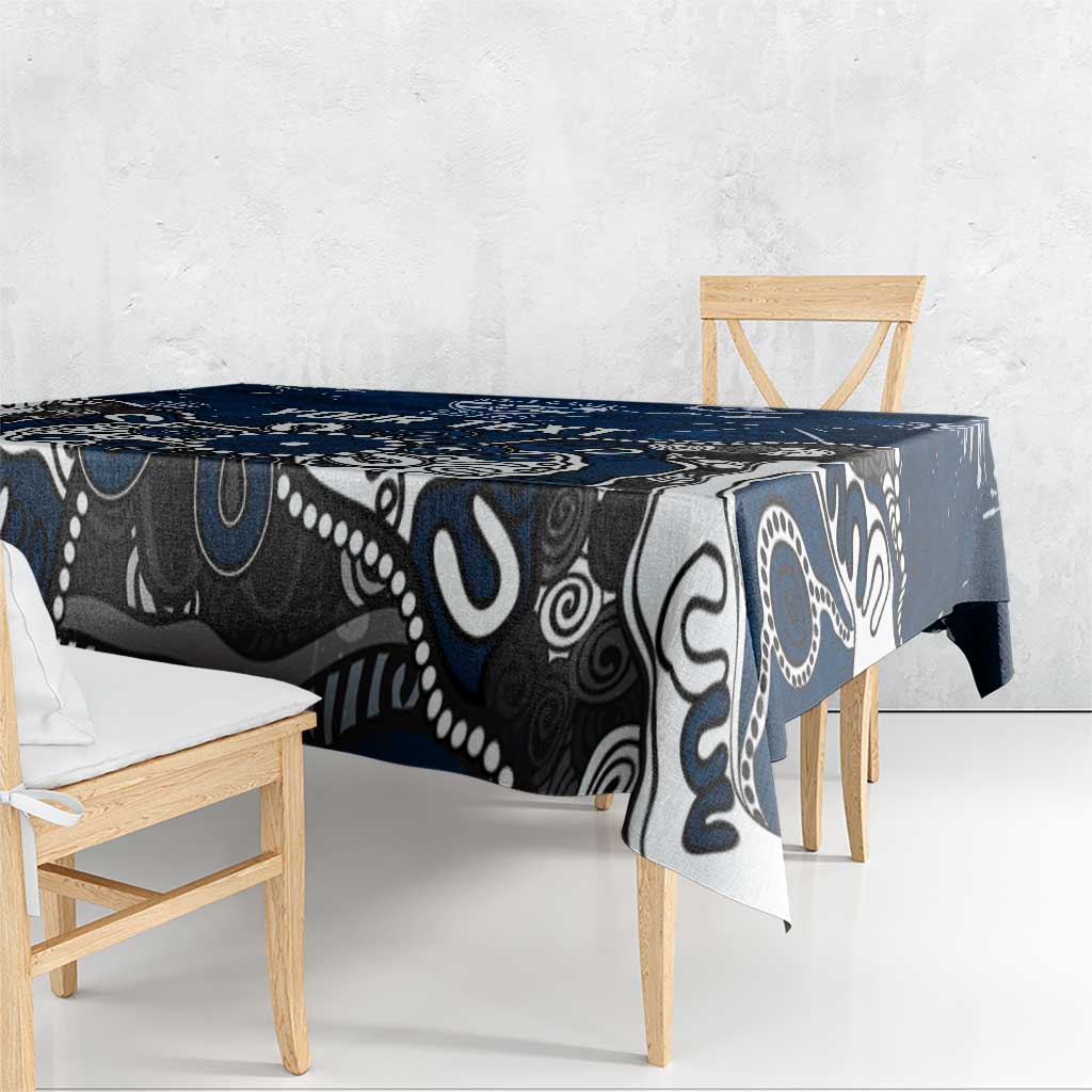 Personalized Geelong Cats Tablecloth Aboriginal Dot Painting Graffiti Style