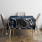 Personalized Geelong Cats Tablecloth Aboriginal Dot Painting Graffiti Style