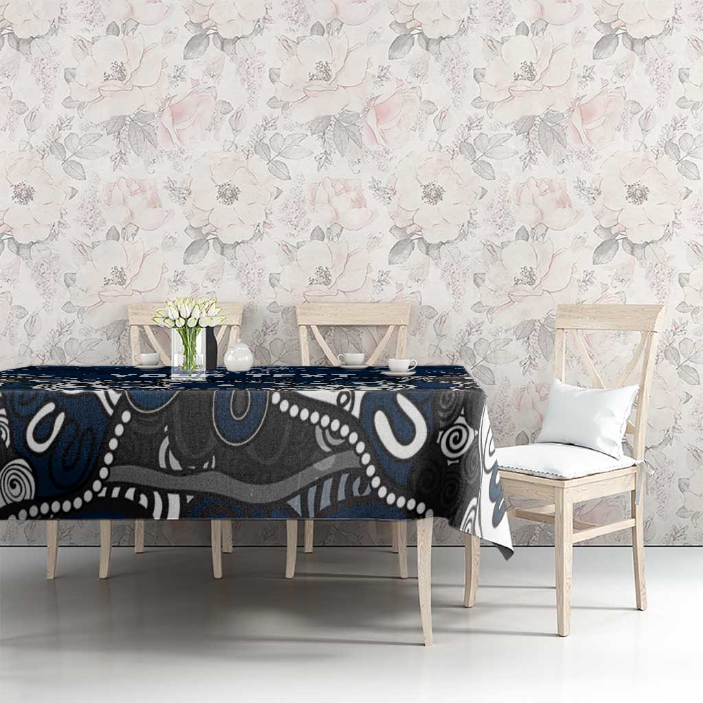 Personalized Geelong Cats Tablecloth Aboriginal Dot Painting Graffiti Style