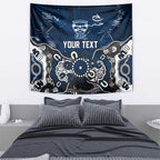 Personalized Geelong Cats Tapestry Aboriginal Dot Painting Graffiti Style