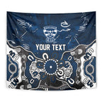 Personalized Geelong Cats Tapestry Aboriginal Dot Painting Graffiti Style