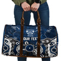 Personalized Geelong Cats Travel Bag Aboriginal Dot Painting Graffiti Style