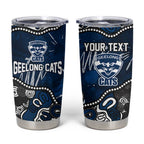 Personalized Geelong Cats Tumbler Cup Aboriginal Dot Painting Graffiti Style
