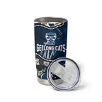 Personalized Geelong Cats Tumbler Cup Aboriginal Dot Painting Graffiti Style