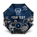 Personalized Geelong Cats Umbrella Aboriginal Dot Painting Graffiti Style