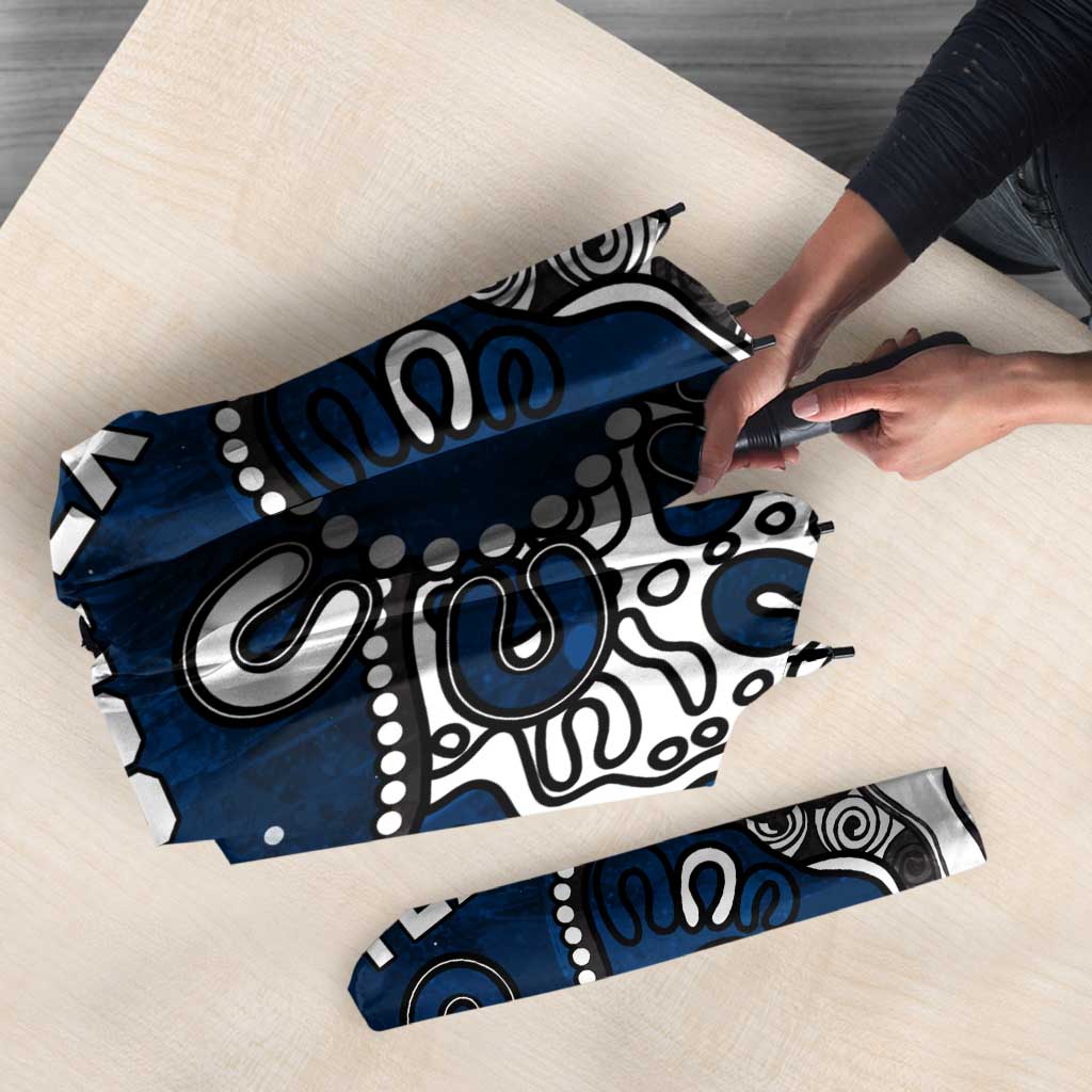 Personalized Geelong Cats Umbrella Aboriginal Dot Painting Graffiti Style